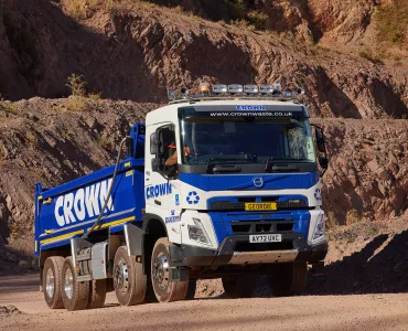 Volvo FMX 420 8x4 tippers run by Crown Waste Management 