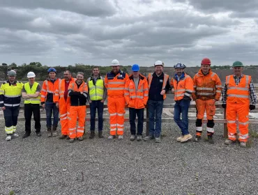 L–R: Damien Keenan, Adam McCluskey, David Garrity, David Johnston, Richard McNally, Kelvin Johnston, Colin Loughran, Paul Keenan, Gerald McMullan, Paul Callan, David Clarke, and Gerard Lawless