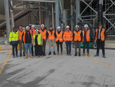 Material Evolution, CRH, CRH Ventures, and Tarmac at the Mevo A1 production facility in Llay, Wales