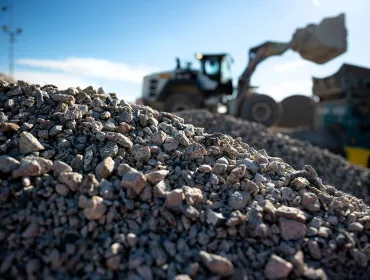 Secondary aggregate (granite) manufactured from Cornish china clay waste. Photo: GRS Group