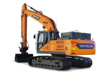 The new Develon DX250LCE-7 electric crawler excavator