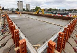 Capital Concrete have supplied 296 cubic metres of EFC for a foundation slab at Euston station