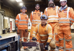 Hoveringham-based maintenance engineer Ed Berridge (kneeling) found a way to completely remove the need for human involvement in the stressing process