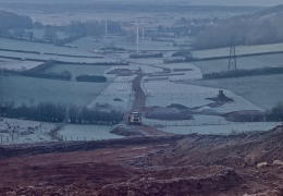 Kelston Sparkes working on the northern section of the Hinkley Connection project