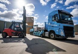 Desford’s first despatch of bricks were loaded on to trucks from Forterra’s Euro 6 fleet
