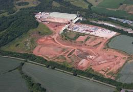 Aerial view of Forterra’s new Desford brick factory