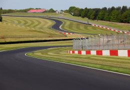 The newly resurfaced race track at Donington Park