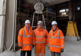 L-R: Martin Whitfield MSP, Dunbar plant manager Craig Kirkland and Daniel Johnson MSP 