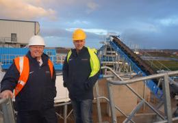 L-R: Directors Bob Borthwick and Peter Scott at the £6 million wash plant, which is still undergoing commissioning work