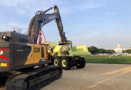 Solutions for today, such as the EC230 Electric excavator, and tomorrow, such as the HX04 fuel-cell prototype, were on display on the National Mall in Washington DC