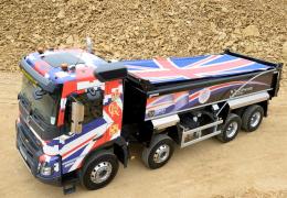 Hopkins Estates have taken delivery of a new Volvo FMX 420 8x4 tipper, wrapped in a special livery to mark King Charles III’s Coronation