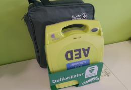 One of Raymond Brown Group’s new automated external defibrillators (AEDs)