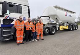 A specialist team from Cemex Rugby visited three local primary schools with one of the brand’s 44-tonne cement tankers