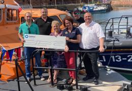 Tarmac’s Dunbar cement plant donated £1,688 towards the cost of Dunbar RNLI’s annual Lifeboat Fete, which helps the charity raise money to continue its work to save lives at sea