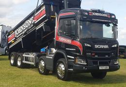 Johnsons Aggregate and Recycling are fitting the latest-generation Wheely-Safe technology across their fleet of eight-wheel tippers