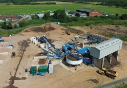 Overview of NRE Aggregates’ new 120 tonnes/h waste-recycling plant at Port Salford