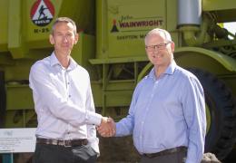 L–R: New chief executive officer Tom Longland with Peter Barkwill who will remain involved with Wainwright as a non-executive director