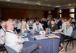 Finlay team members participating in a break-out session with distributors