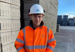 Callum King has just completed his first year of a Higher Apprenticeship within Aggregate Industries’ Concrete Products division, based at Croft, in Leicester