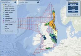 CO2 Stored map showing carbon dioxide storage units offshore UK. Image: BGS