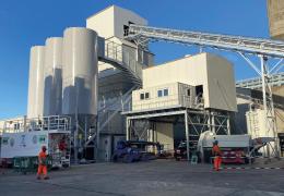DCM96 semi mobile concrete batching plant, designed, manufactured, and installed by D&C Engineers