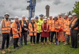 The breaking ground ceremony at BGS in Keyworth, Nottinghamshire