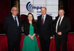 L-R: Alan MacKenzie, chair of MPA Scotland; Kate Forbes MSP; Jon Prichard, MPA chief executive officer; and Alan Doak, director of MPA Scotland