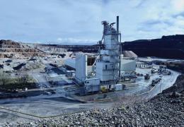 Aggregate Industries’ new Amman ABP 240 Universal asphalt plant at Cauldon Low Quarry