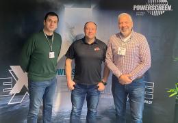 L-R: Miloje Jovanovic, sales manager, NS Union; Darius Masauskas, business development manager, Powerscreen, and Sasa Sekulic, general manager, NS Union