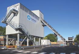 Tarmac’s Asphalt2Go satellite mixed-material storage operation near the centre of Gateshead