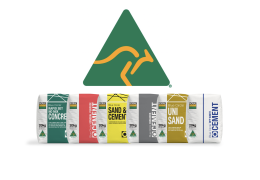 The Australian Made logo with a mock-up of the new Boral packaging which is yet to be rolled out