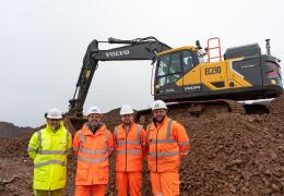 L-R: Kieron Davies, Griffiths; Shaun Sisterson, SMT GB; and Ross Hayward and Nathan Miller, Chepstow Plant International
