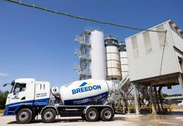 The fully electric ready-mix concrete vehicle at Raisby Quarry