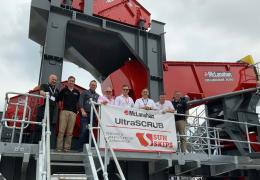 Representatives from SunSkips on the McLanahan stand at Hillhead 2024  