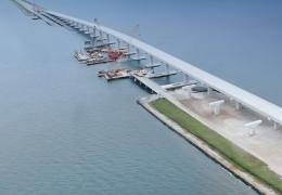The NASA Causeway Bridge under construction
