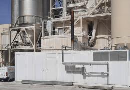 Deromedi Carrières et Matériaux’s containerized Caterpillar CHP solution, supplied by Cat dealer Eneria France, at the company’s limestone quarry in Ciez 