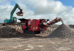 The new and updated Screencore XJ Dual-Power tracked jaw crusher