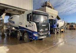 Breedon’s new SANY/Putzmeister electric truckmixer at Raisby Quarry