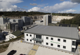 Kilwaughter Minerals Ltd’s limestone quarry and headquarters in Larne, Northern Ireland