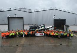 Terex Campsie team celebrating the production of its 1,000th machine 