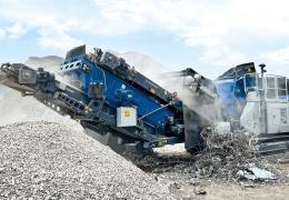 Kleemann Mobirex MR 100i NEO impact crusher in operation