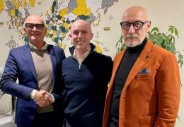 L-R: Marco Scuratti, IMER Group; Will Harris, Utranazz; and Michele Sebastiani, IMER Group
