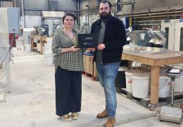 Dr Elizabeth Gilligan, chief executive officer of Material Evolution, and Sam Clarke, chief operating officer of Material Evolution
