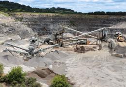 The recently installed wash plant at Glendinning’s Linhay Hill Quarry, in Devon