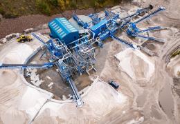 Aerial view of Fife Silica Sands’ new CDE silica sand washing plant