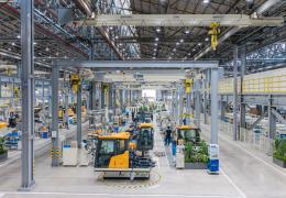 The new smart factory at HD Hyundai Construction Equipment’s Ulsan Campus in South Korea