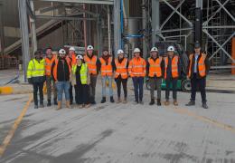 Material Evolution, CRH, CRH Ventures, and Tarmac at the Mevo A1 production facility in Llay, Wales