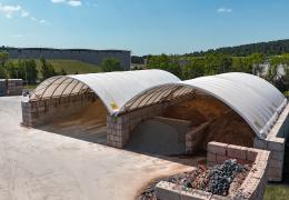 Persimmon Brick’s Zappshelter setup at their site in Doncaster