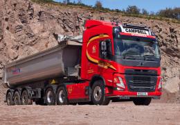 Campbell Contracts have acquired a Volvo FM 500 6x2 tag axle tractor unit, plated for 65- tonne GCW operation