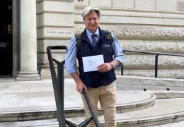 Mike Phillips, CEO of the BAA, delivering a letter to HM Treasury, urging a re-evaluation of the Government’s proposed reforms to Landfill Tax 